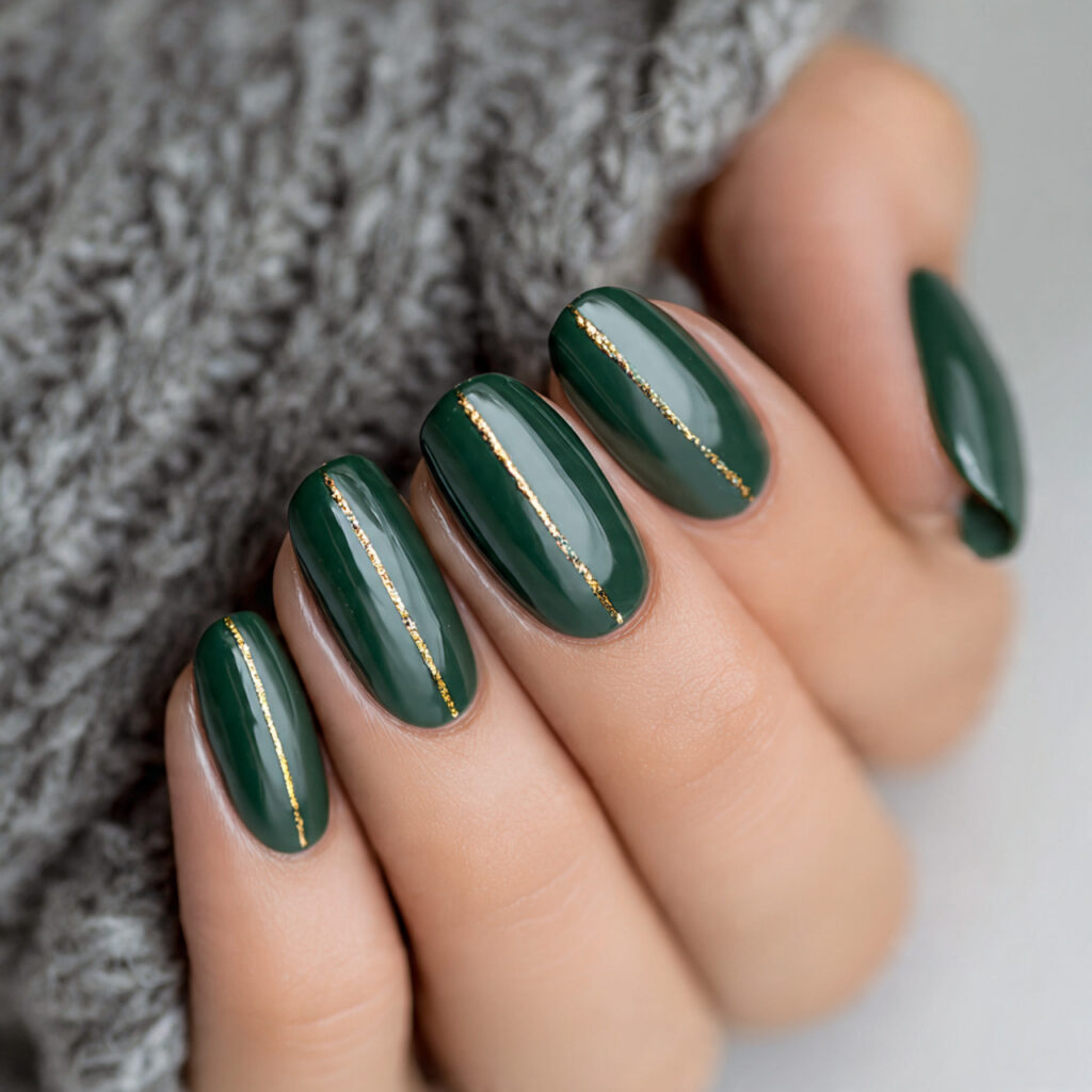 emerald winter nails feel rich and elegant
