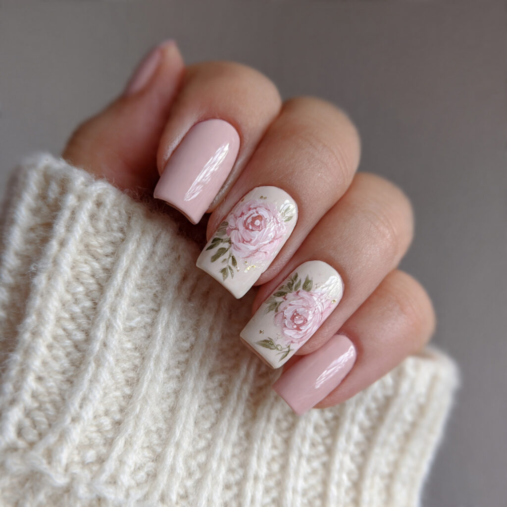 27 February Nail Designs That Are Cute, Classy & Cozy 8 february nail designs with blush pink and