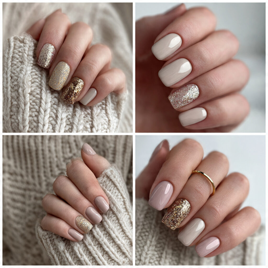 27 February Nail Designs That Are Cute, Classy & Cozy 17 february nail designs with minimal glitter touches