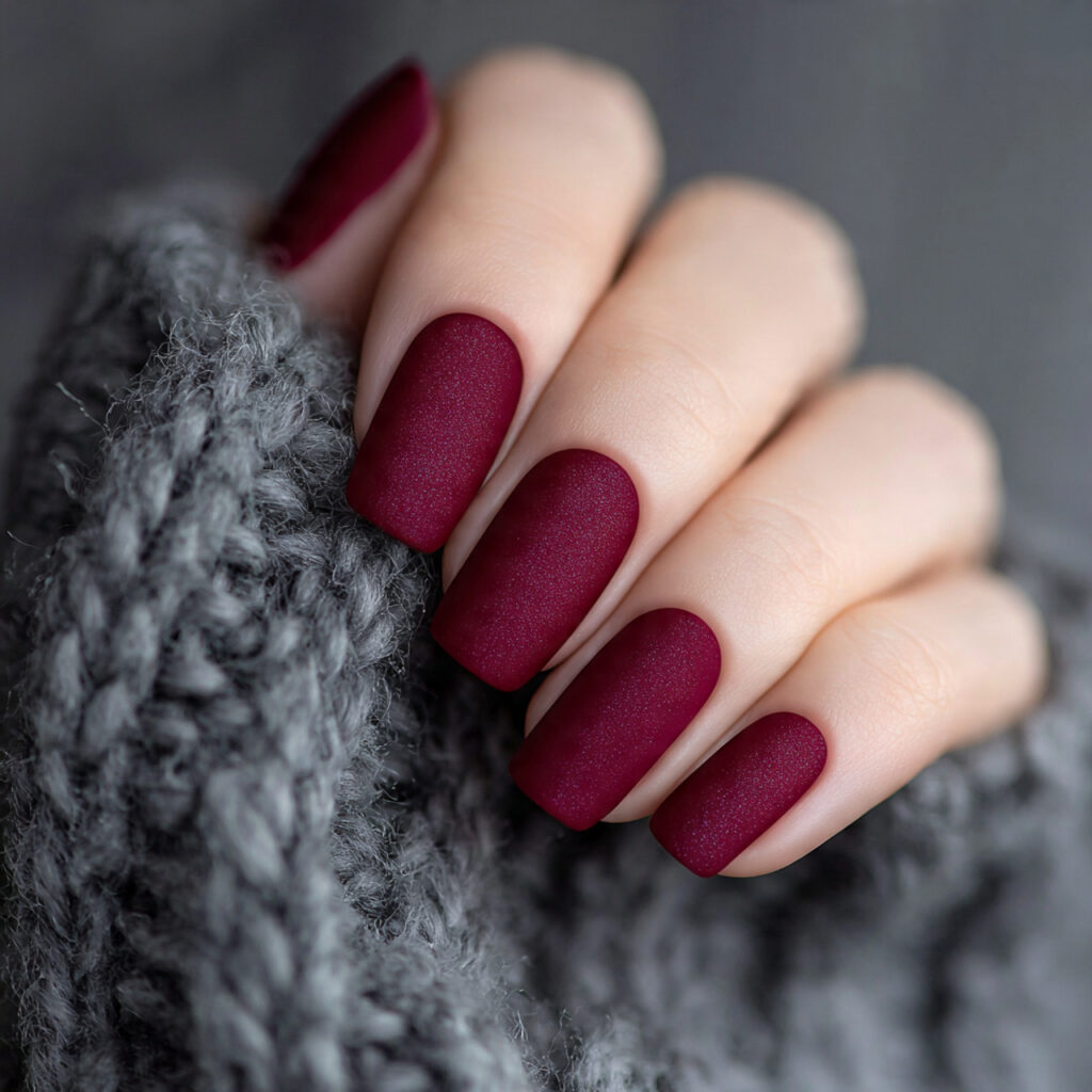 frosted cranberry glow nails feel deep and
