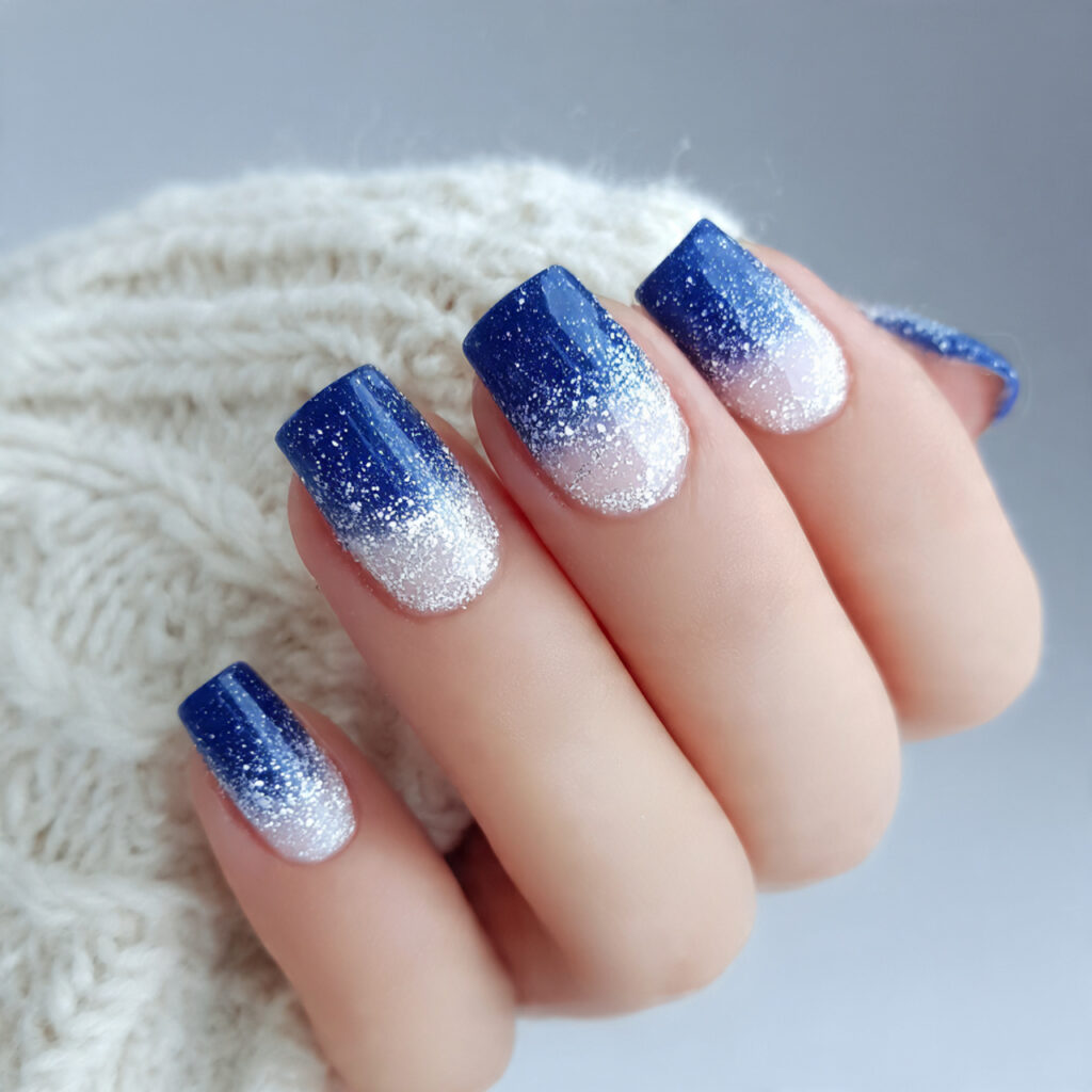 frosty french sparkle nails modernize classic styles