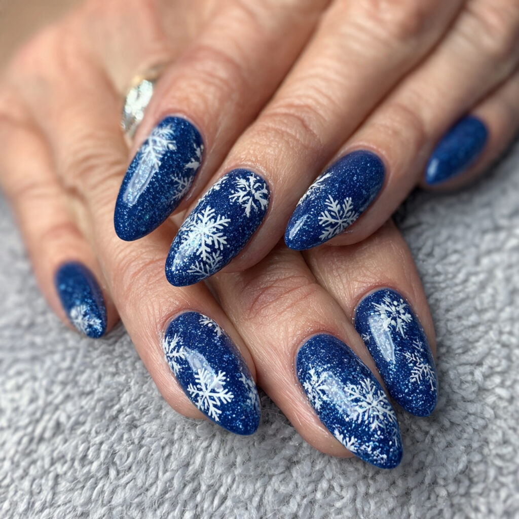 glitter snowflake glow nails feel magical and