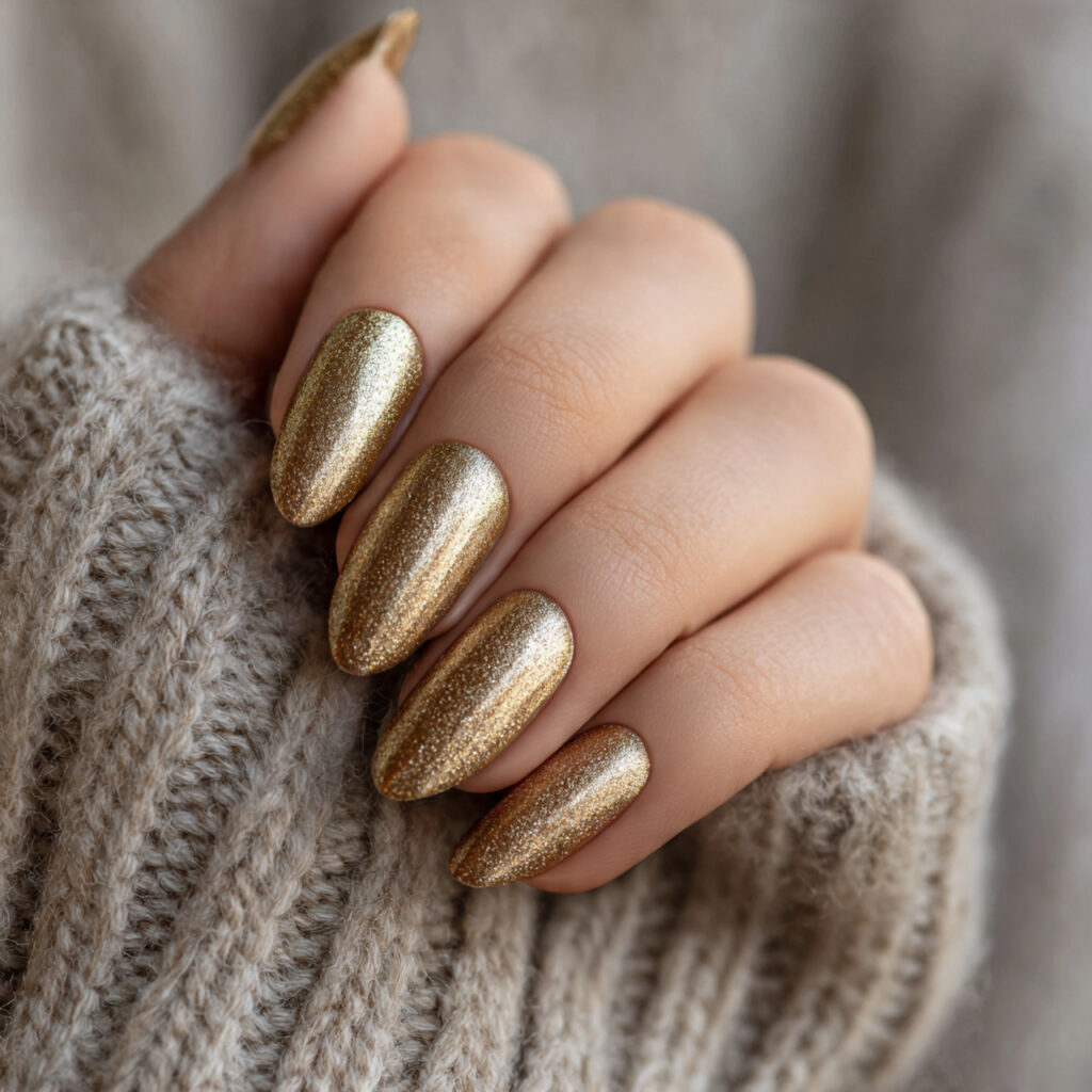 gold nails work well for dinners and