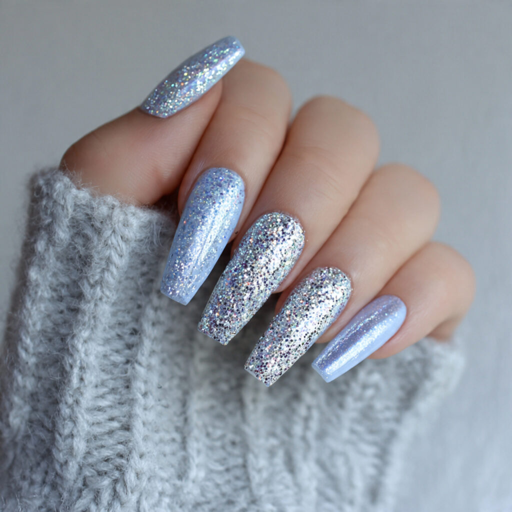 ice queen nails mix cool tones with