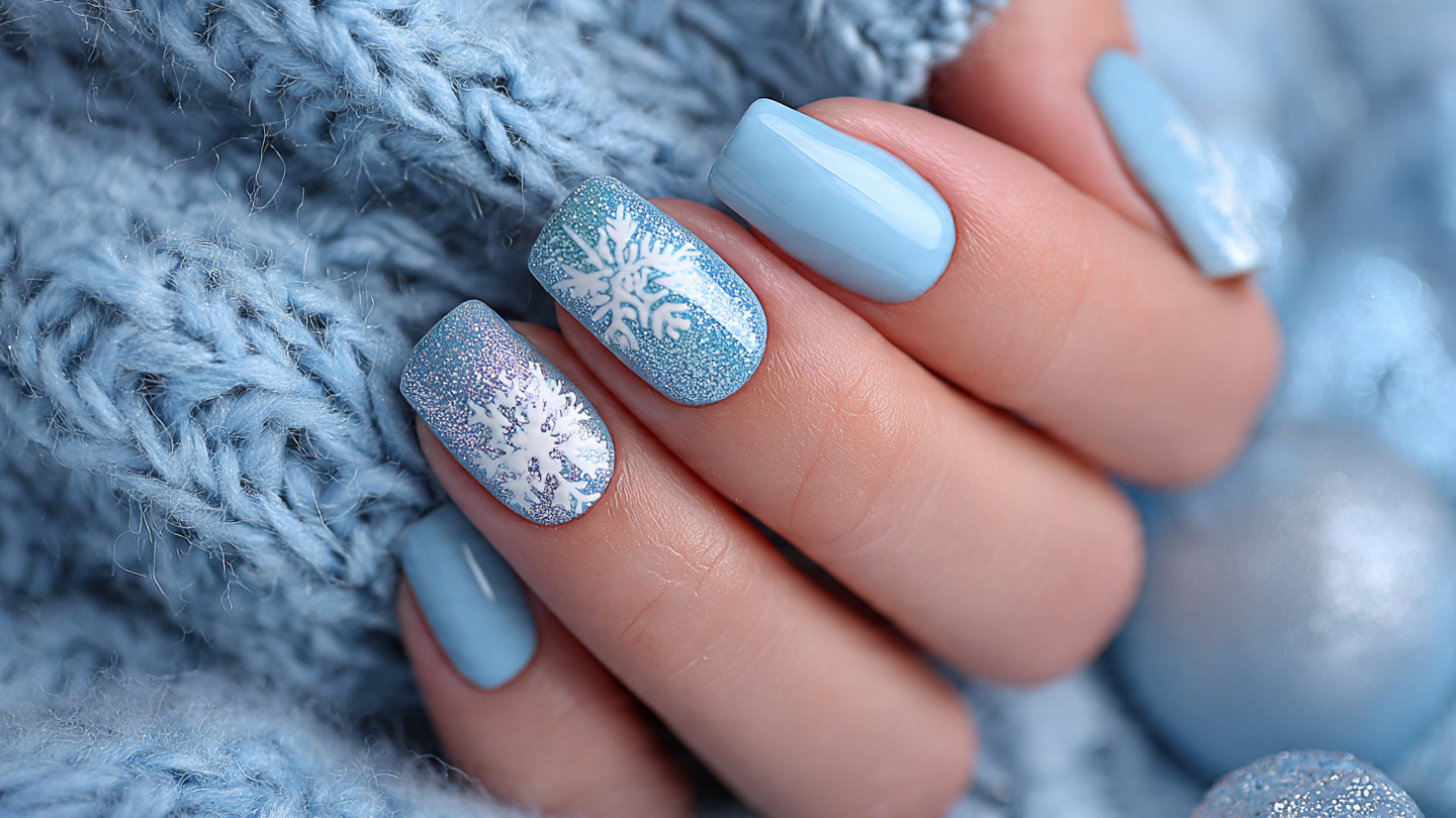 24 Icy Blue Winter Nails That Feel Fresh and Frosty 5 Icy Blue Winter Nails