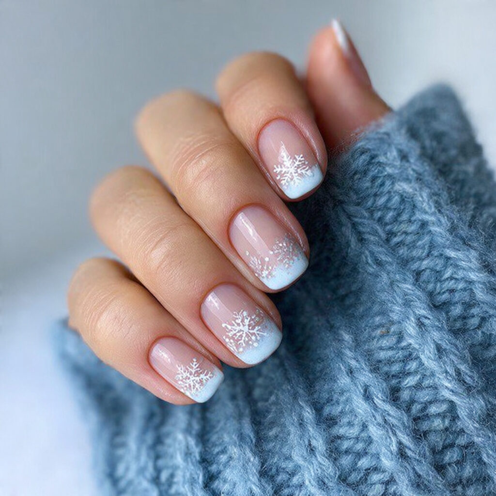 icy snowflake tips give a fresh twist