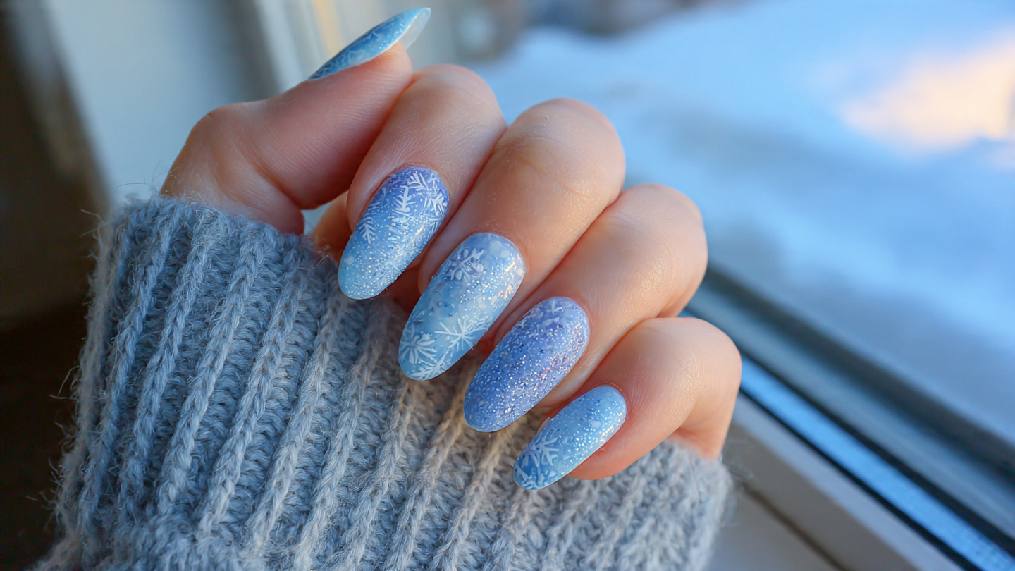27 Light Blue Winter Nails That Feel Soft, Icy, and Dreamy 5 Light Blue Winter Nails