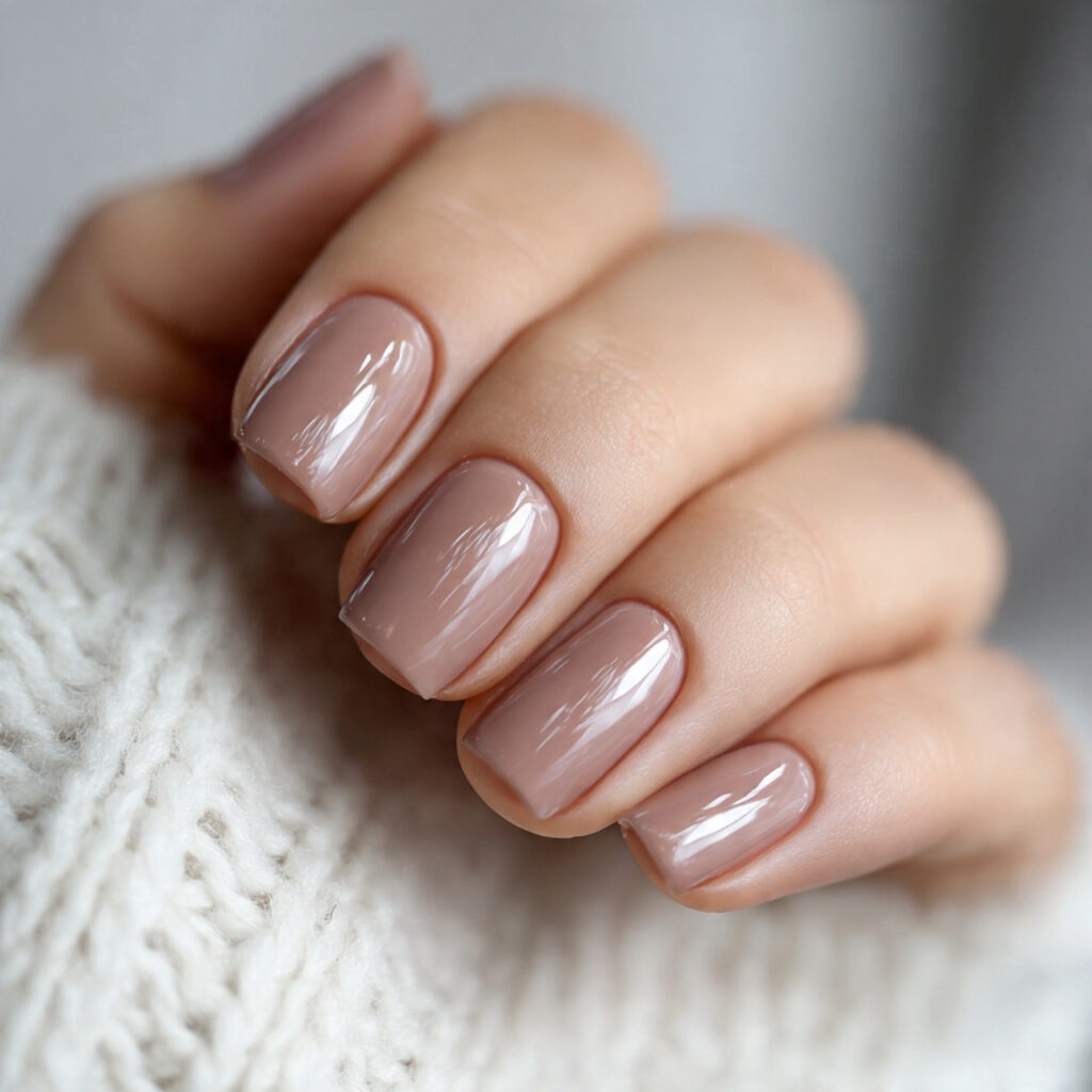 light brown winter nails feel natural and