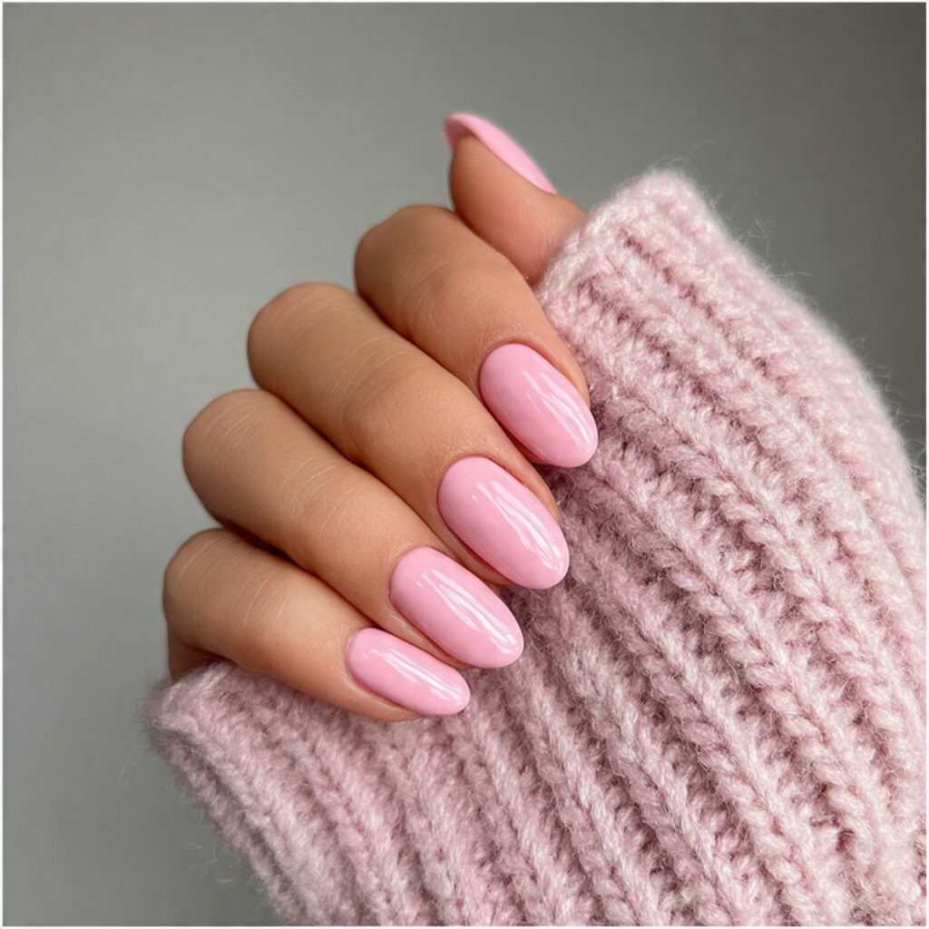 light pink january nails symbolize softness renewal
