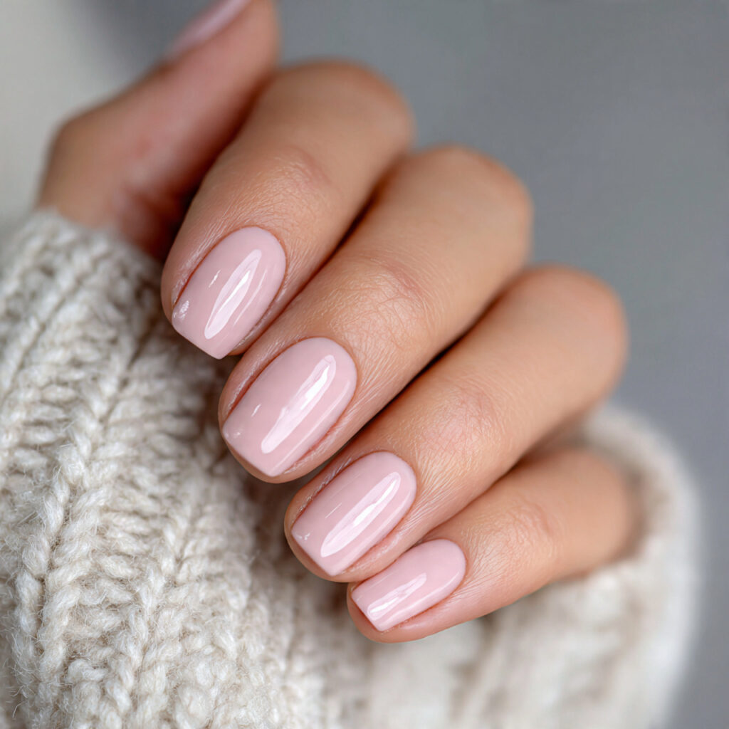 light pink nails with neutral undertones blend