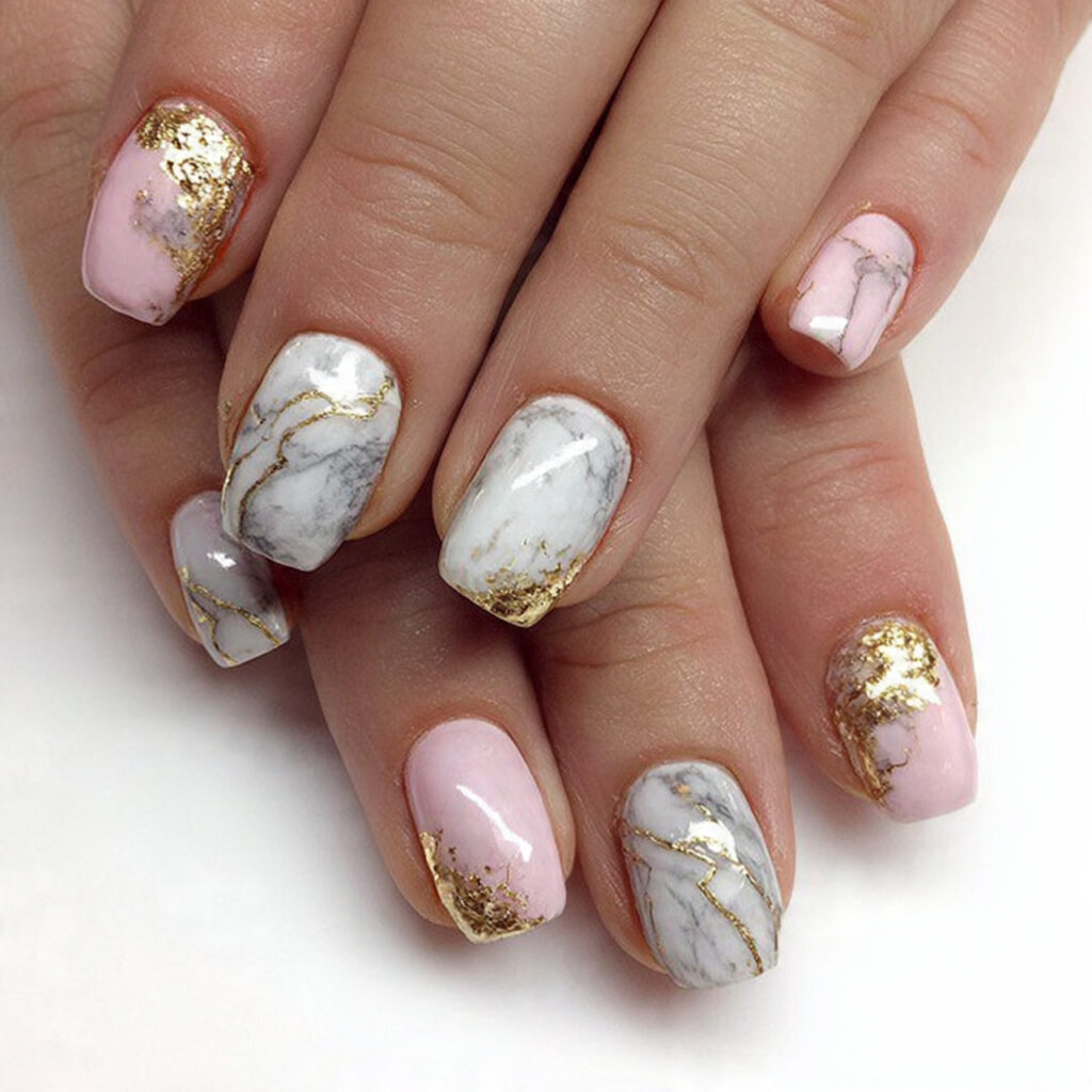 marble nails bring a sophisticated and artistic
