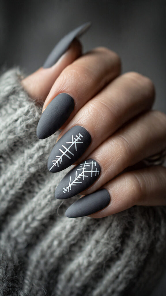 matte charcoal nails feel smooth and stylish