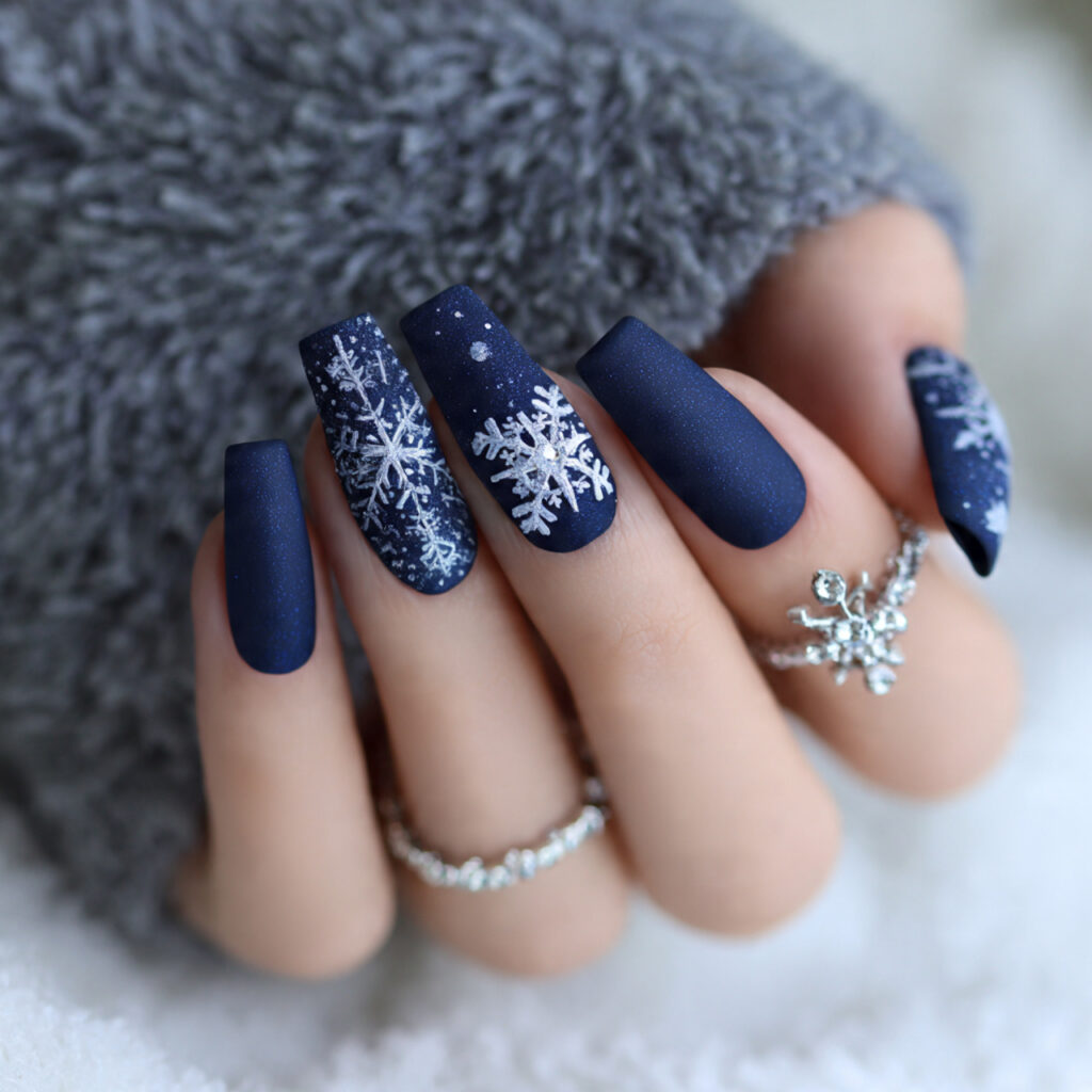 midnight snowfall winter coffin nails feature deep