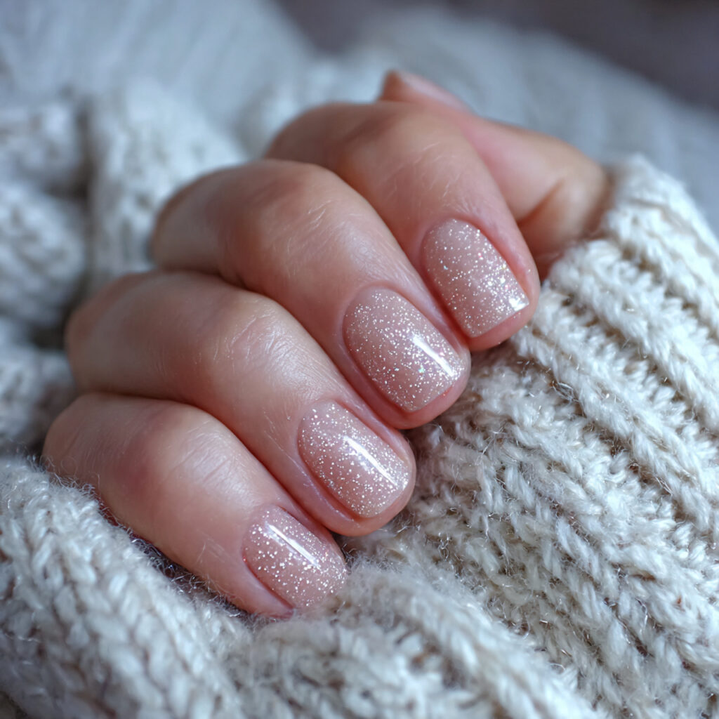 27 Minimal January Nails for Classy and Fresh Start Looks 22 minimal january nails with barely visible glitter