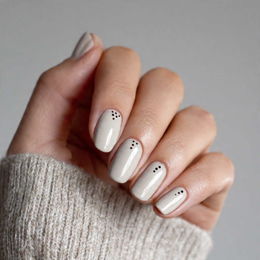 27 Minimal January Nails for Classy and Fresh Start Looks 12 minimal january nails with micro dot accents