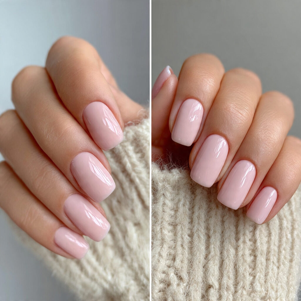 26 Short January Nails That Look Simple, Minimal, and Classy 3 minimal light pink nails feel feminine calm