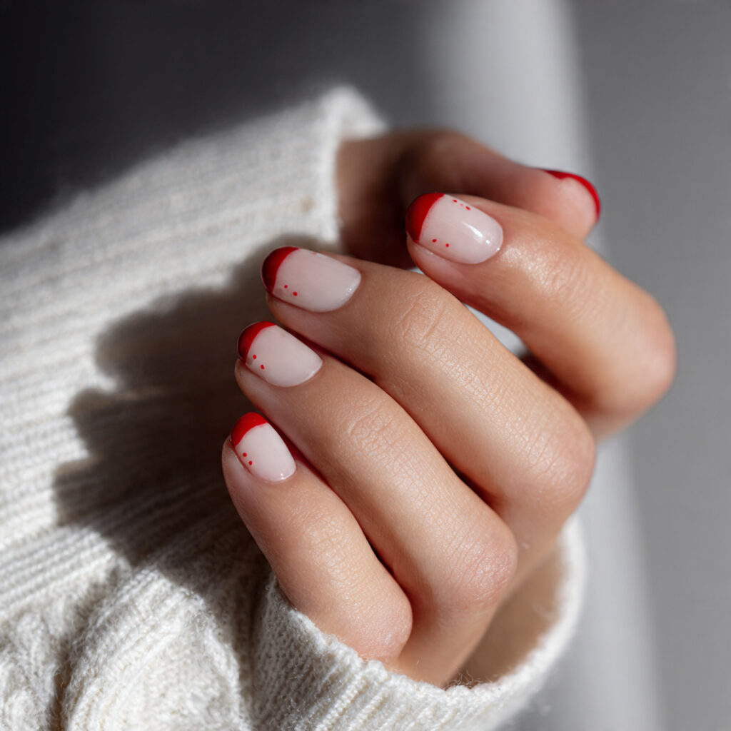 minimal red accents add valentine charm without