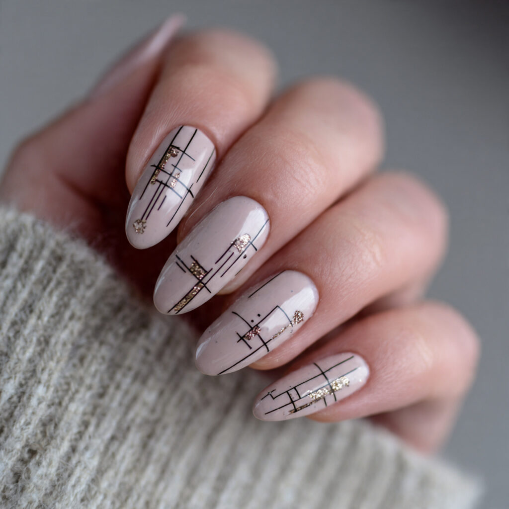 minimalist line art nails for subtle elegance
