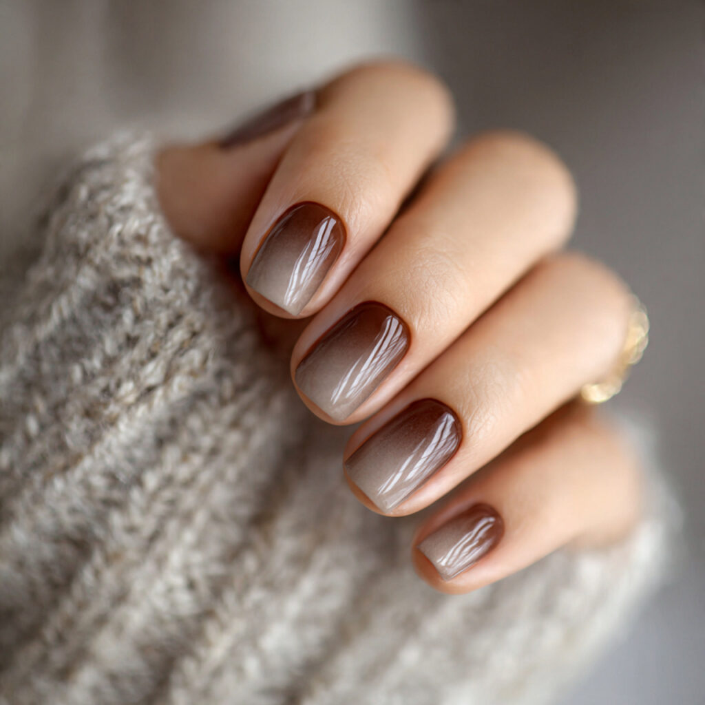 mocha frost ombre nails feel warm and