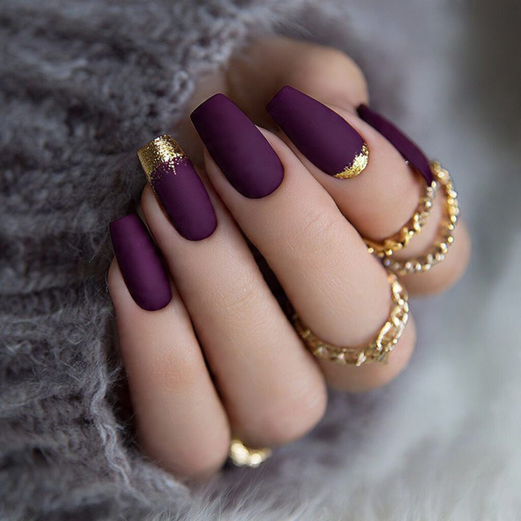 20 End of Summer Nail Color Ideas for a Cute Fresh Look 21 mulberry purple nails are bold rich and