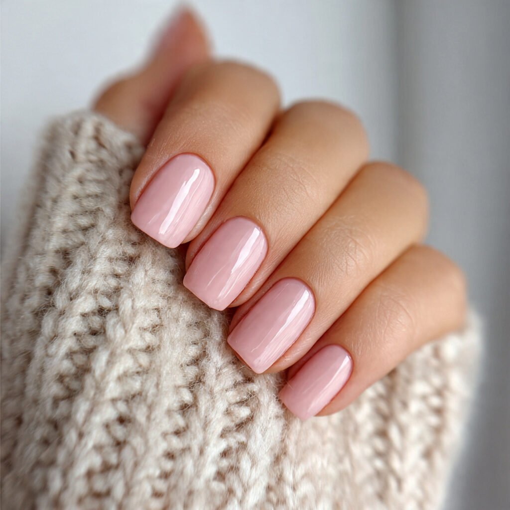 natural light pink nails enhance the nail s