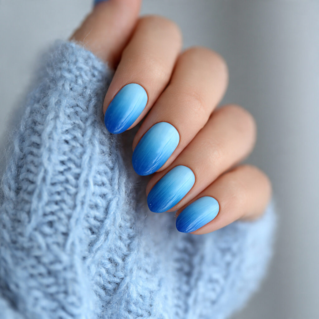 neutral blue ombre designs create smooth color