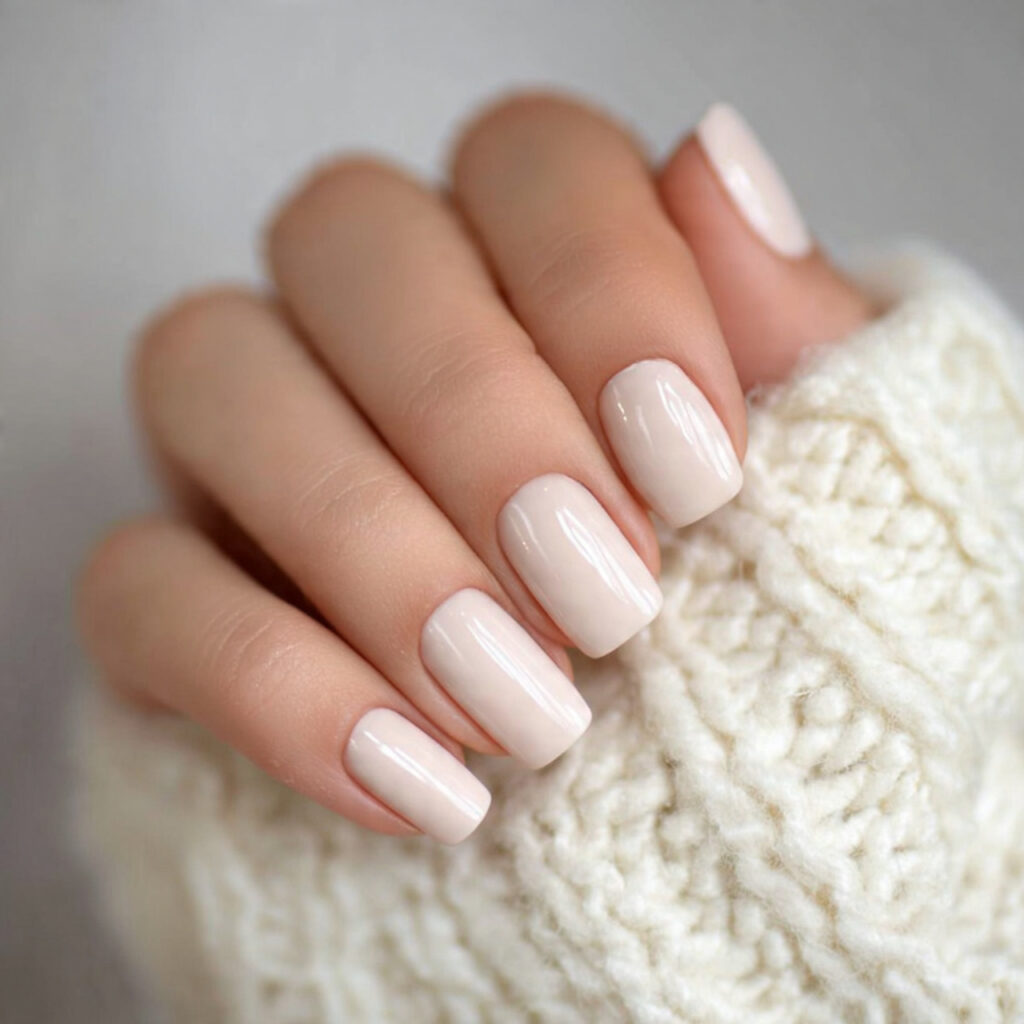 neutral cream nails feel soft elegant and