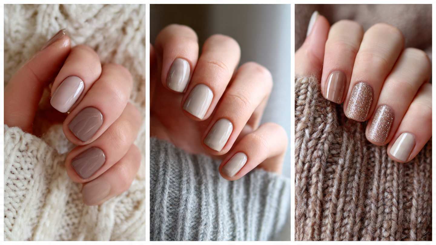 Neutral January Nails