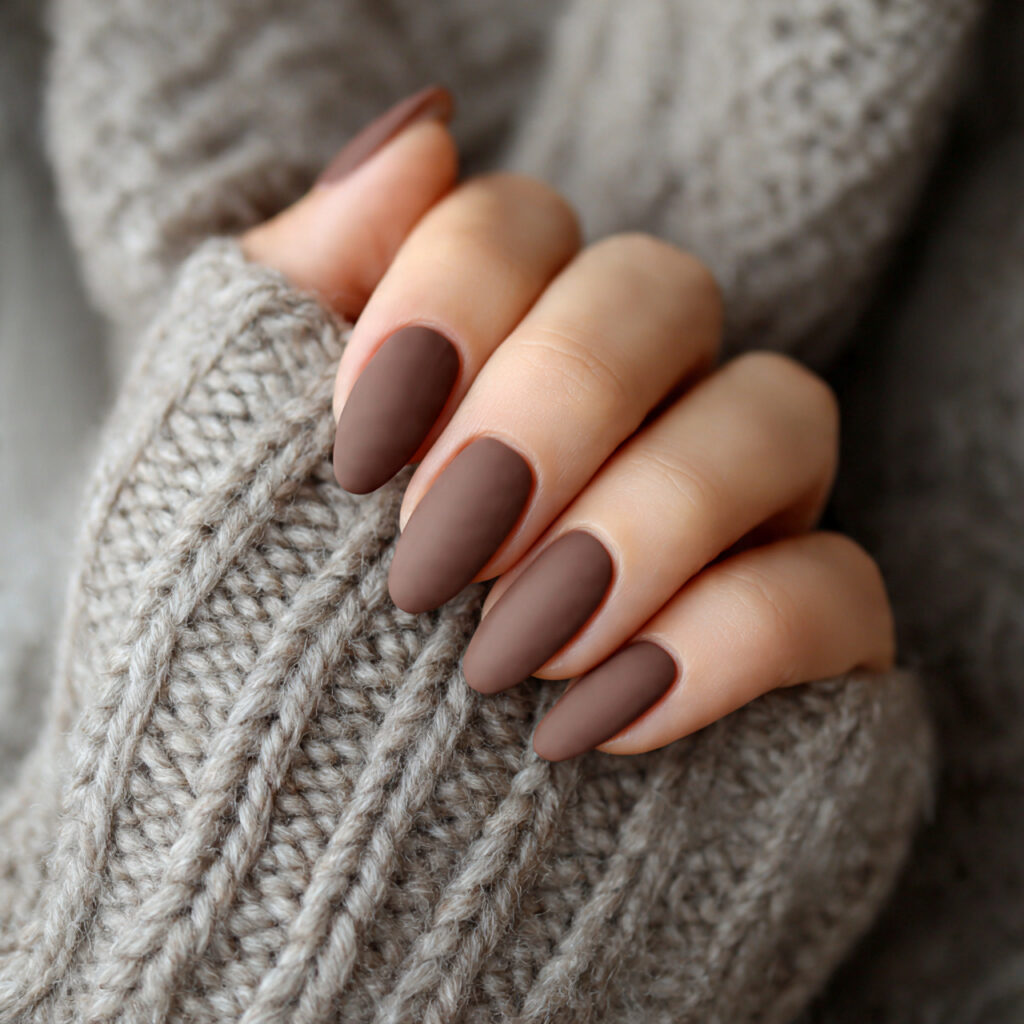 neutral mocha nails feel warm cozy and 1
