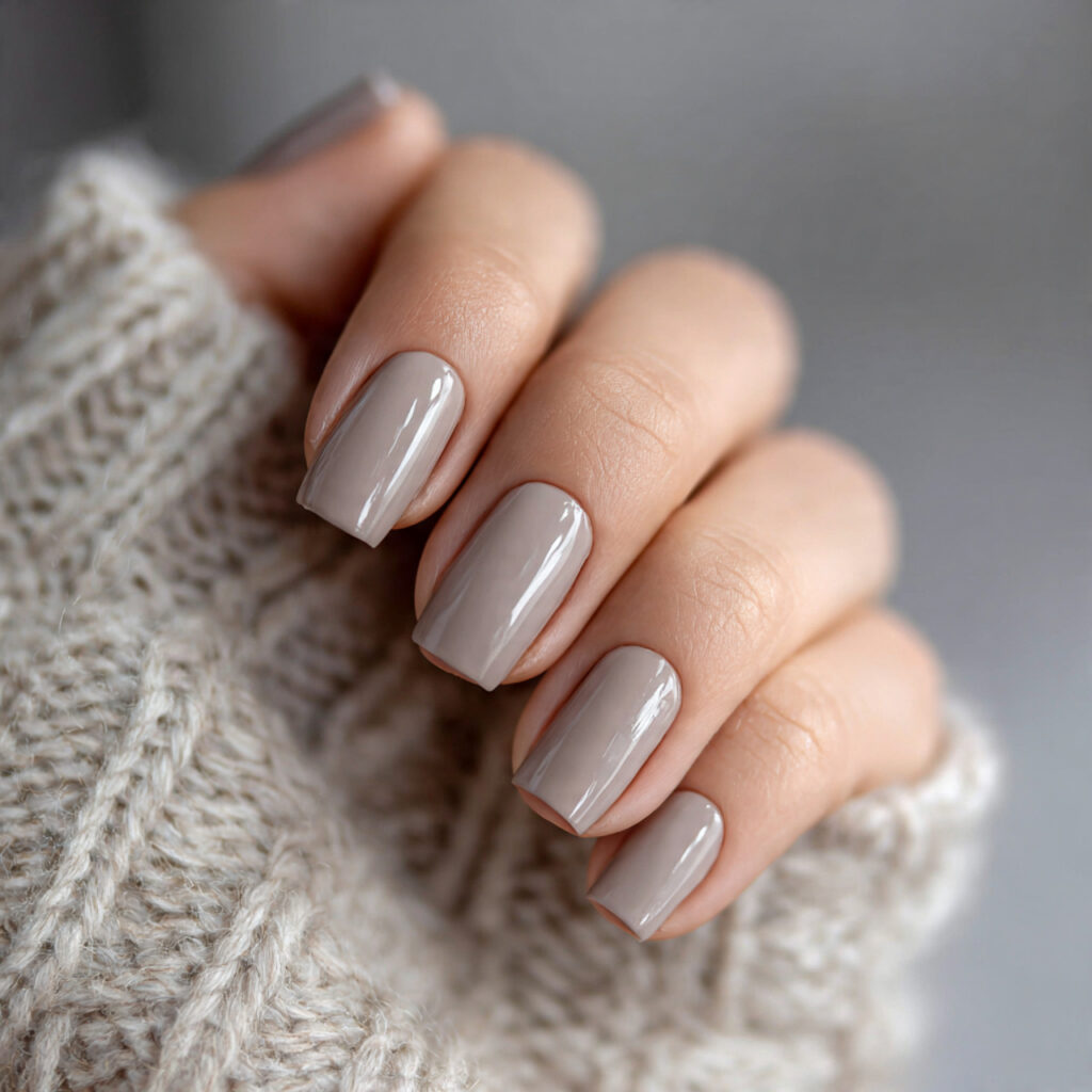 neutral taupe nails feel perfectly balanced between
