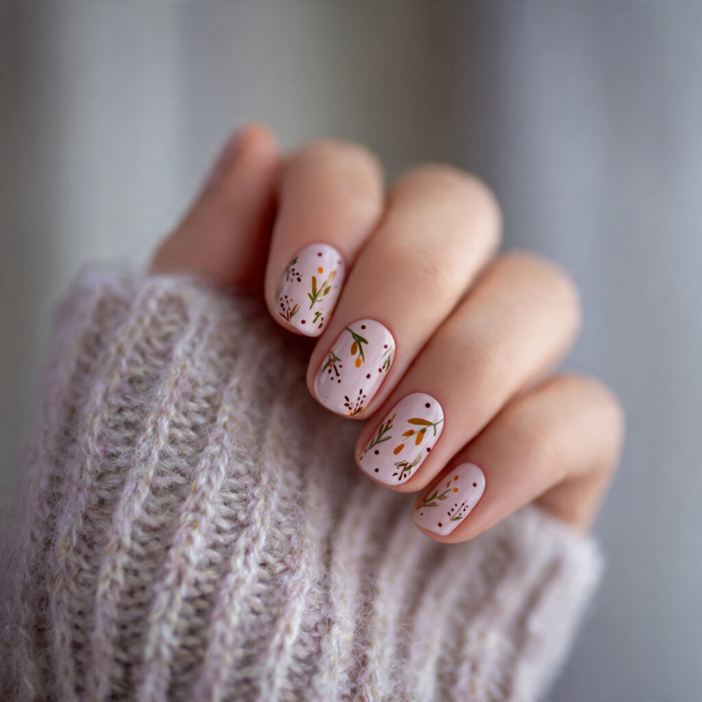 october nails keep things simple and clean