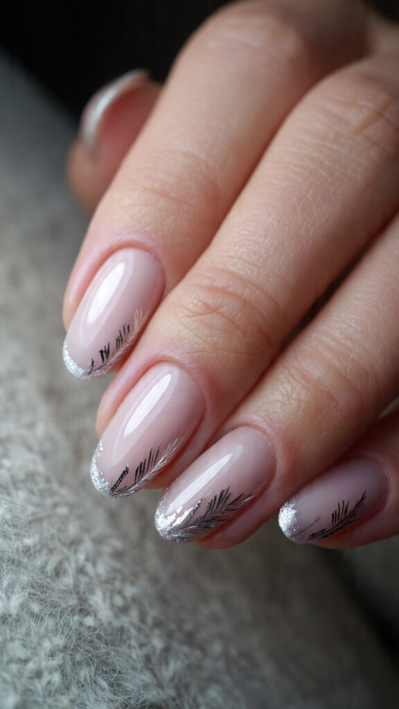 pale glossy nails create a clean base