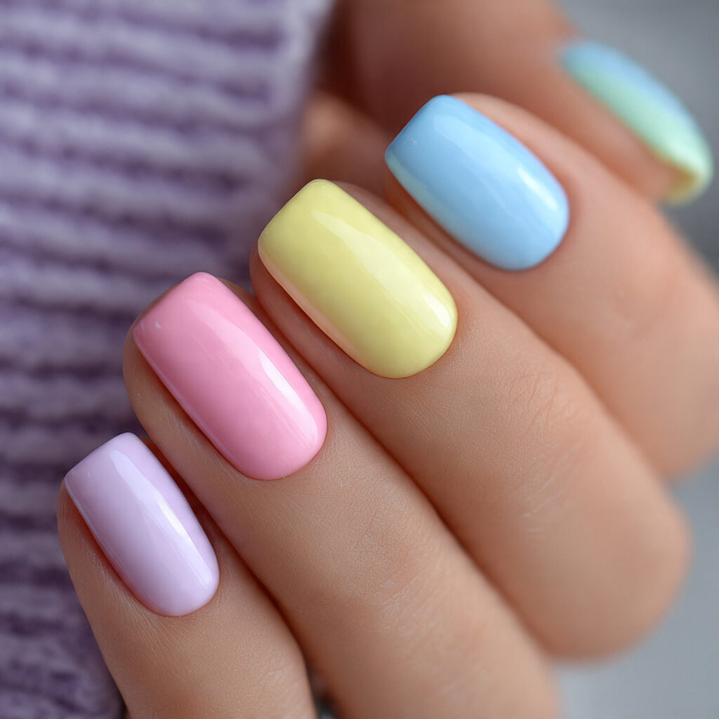 pastel nails offer a cute and fresh