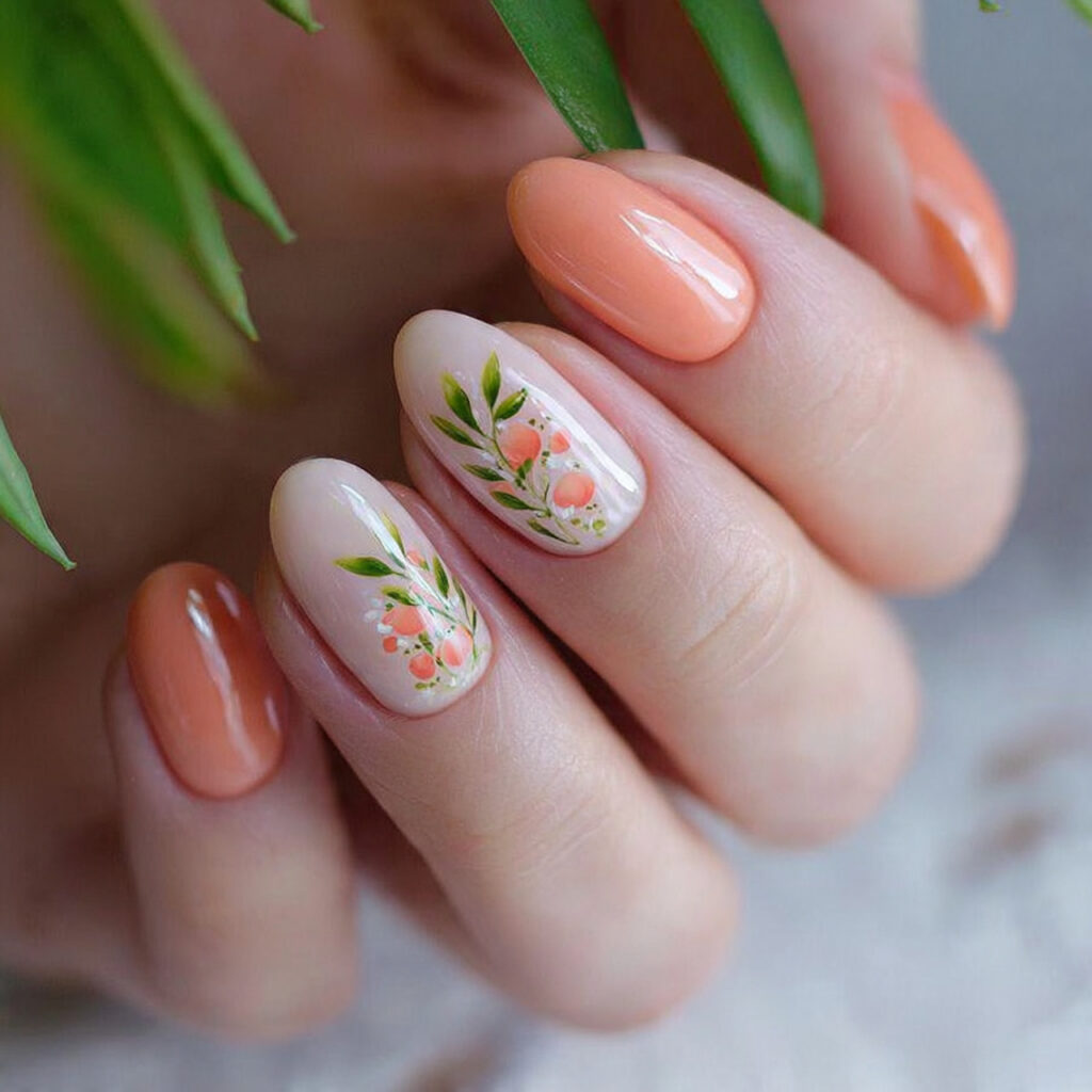 25 Fruit Nail Ideas for a Fresh, Fun, and Colorful Look 13 peach nails are soft and charming use