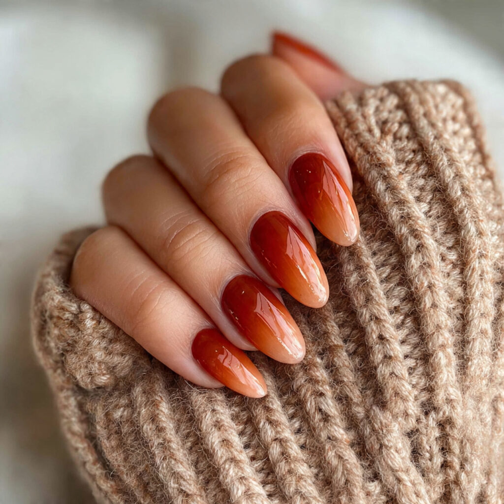 25 Fall Nail Ideas to Try This Season for a Cute, Cozy Look 2 pumpkin spice ombre nails bring the classic