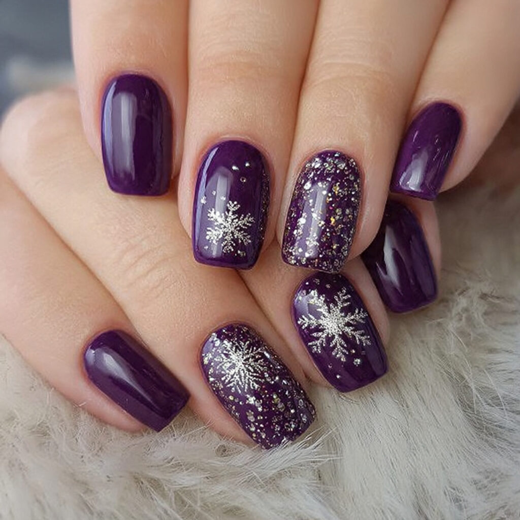 23 Purple Winter Nails That Feel Soft, Trendy, and Pretty 24 purple winter holiday nails feel festive and