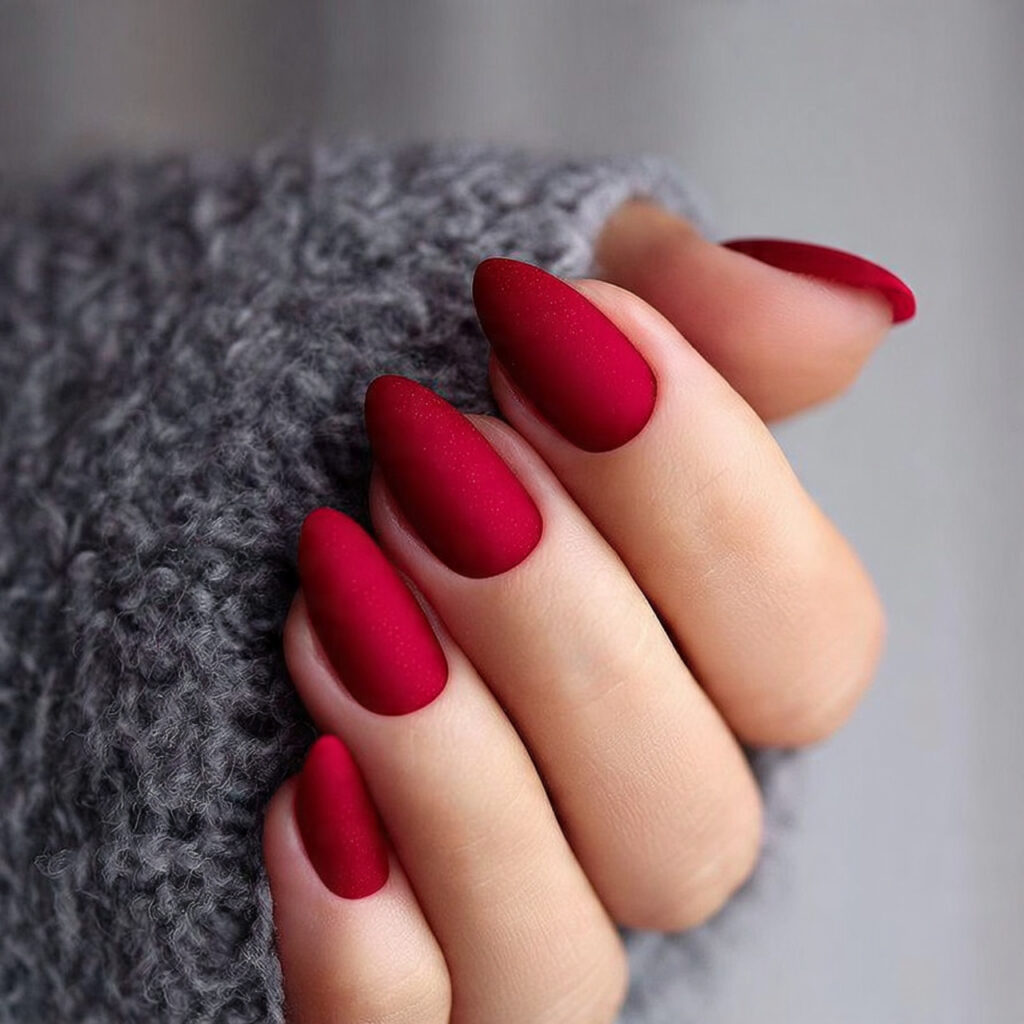 red almond nails are bold classic and