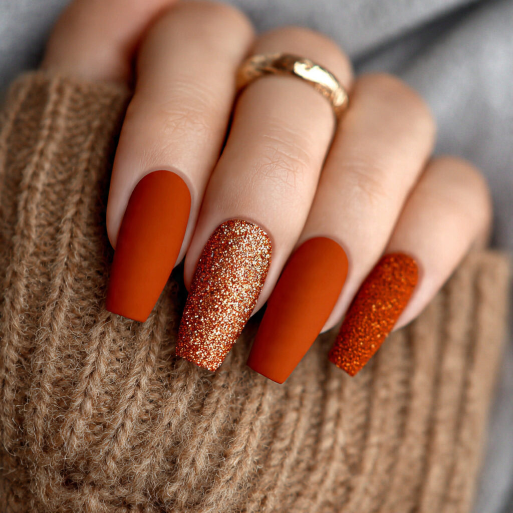20 End of Summer Nail Color Ideas for a Cute Fresh Look 16 rust orange nails are deep earthy and