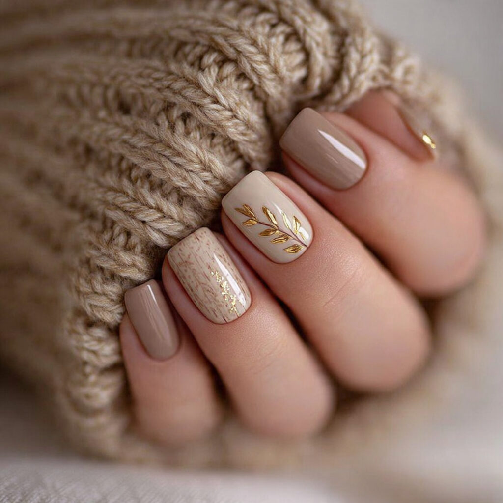 rustic neutral nails offer understated elegance shades