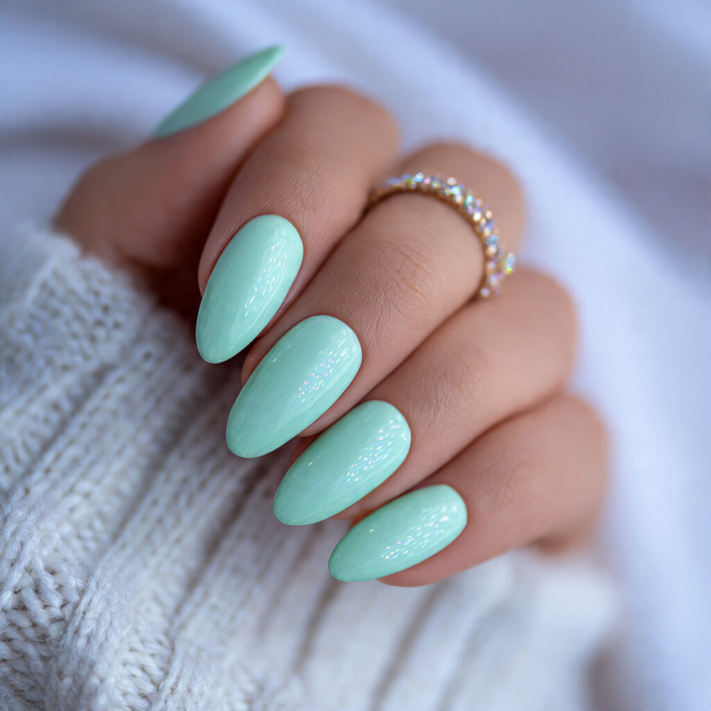 25 Beach Nail Designs for a Cute, Fun, and Breezy Look 7 seafoam green nails bring a fresh and