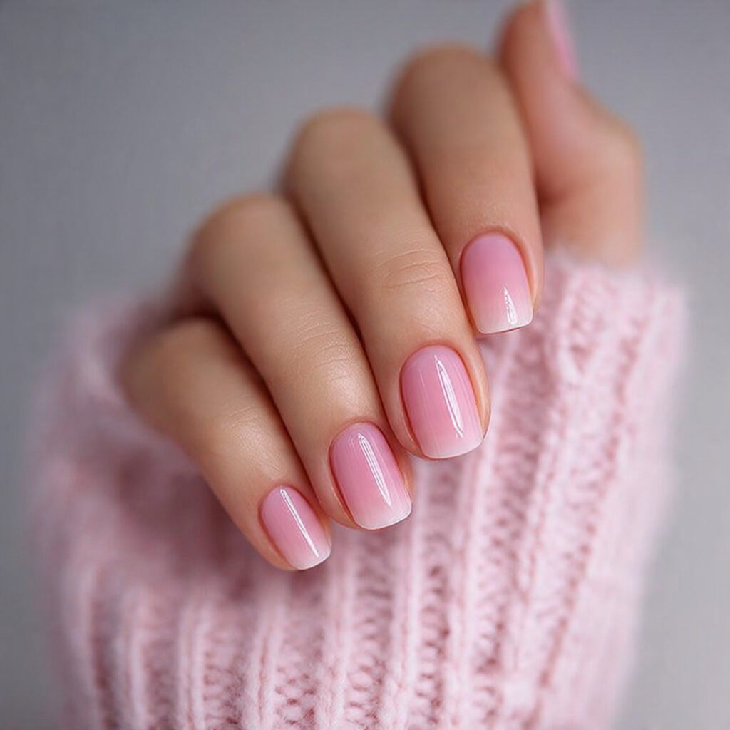 sheer pink nails enhance natural nail beauty