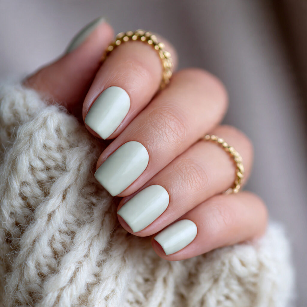 short matte january nails create a soft