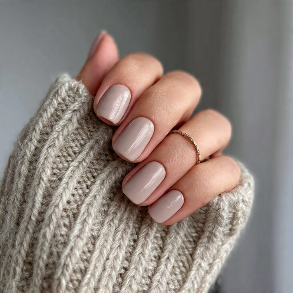 26 Short January Nails That Look Simple, Minimal, and Classy 14 short nails in pale taupe shades for