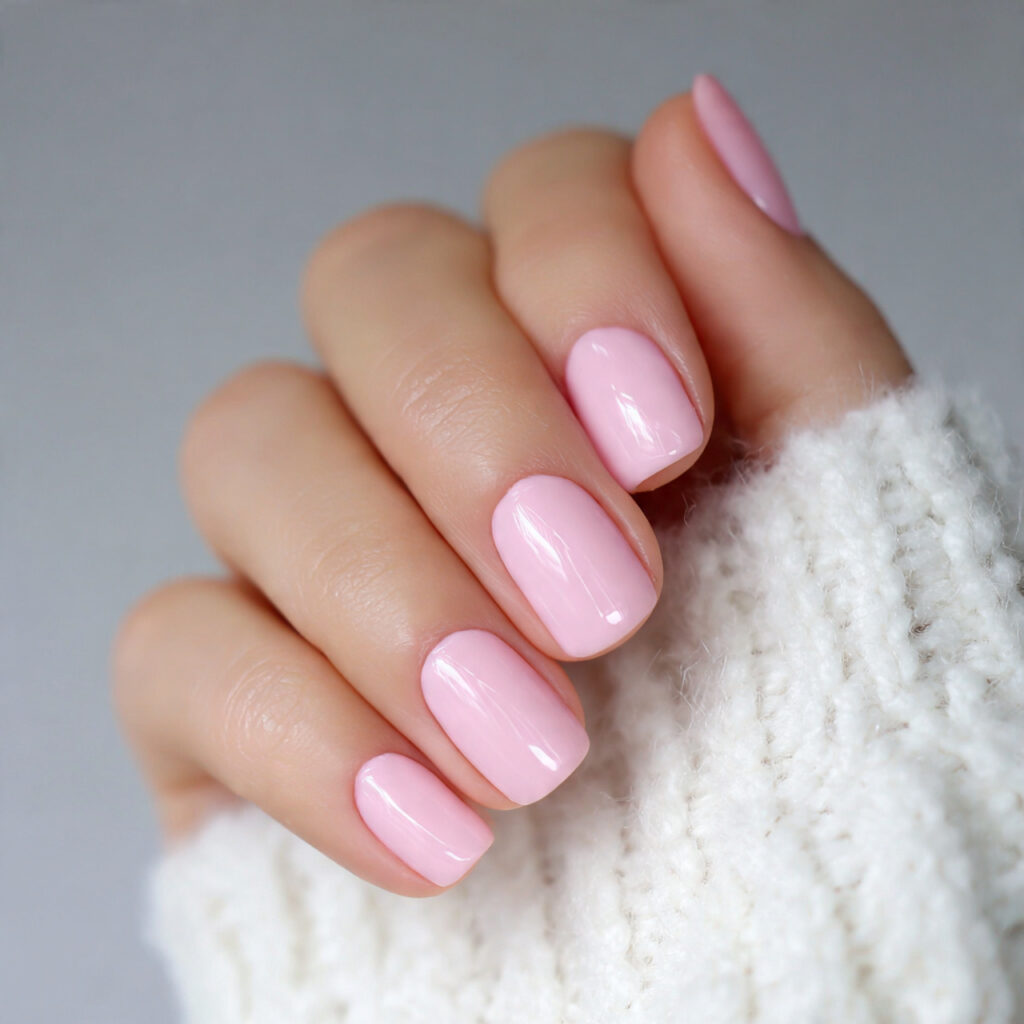 short nails look charming and polished with