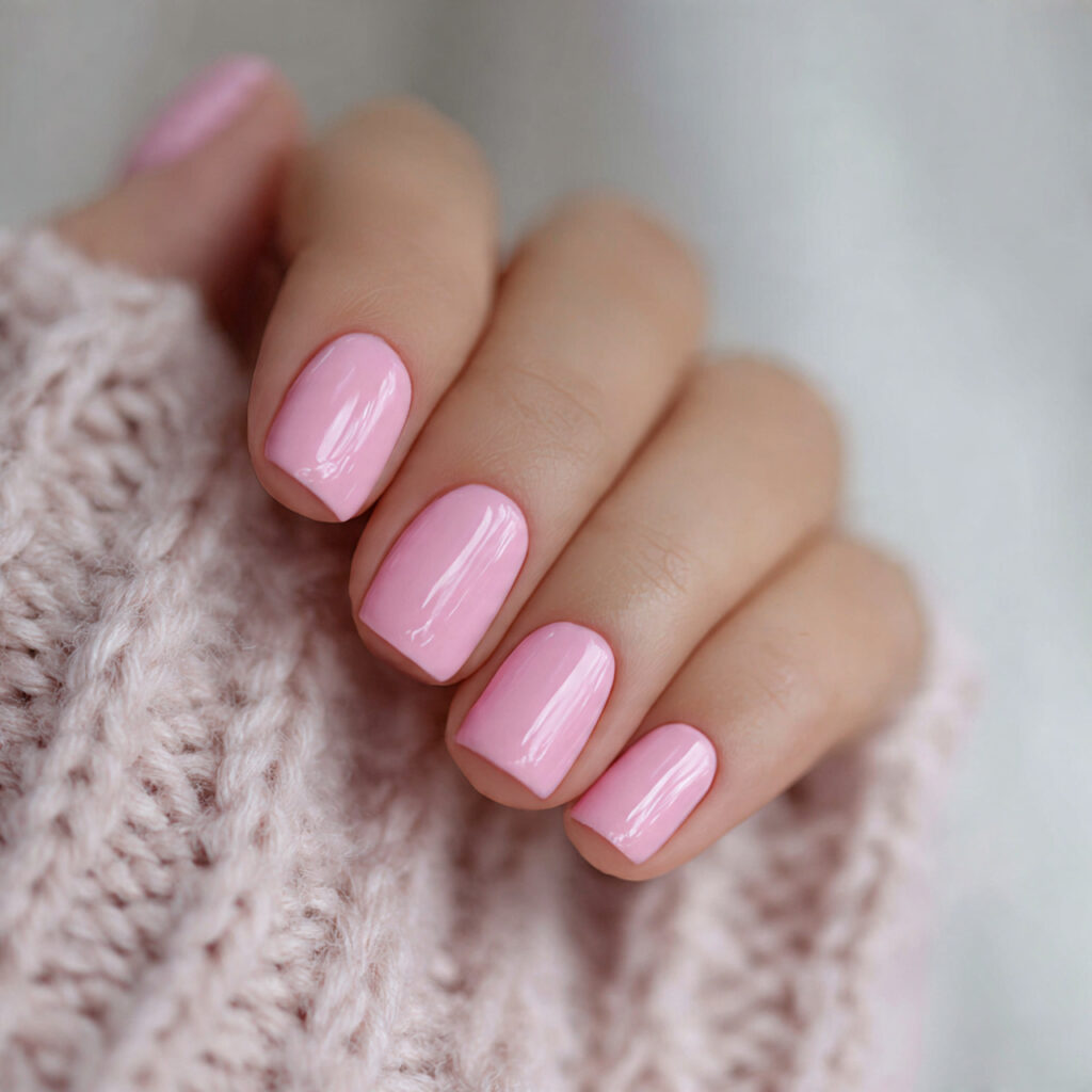 short pink nails feel practical and charming