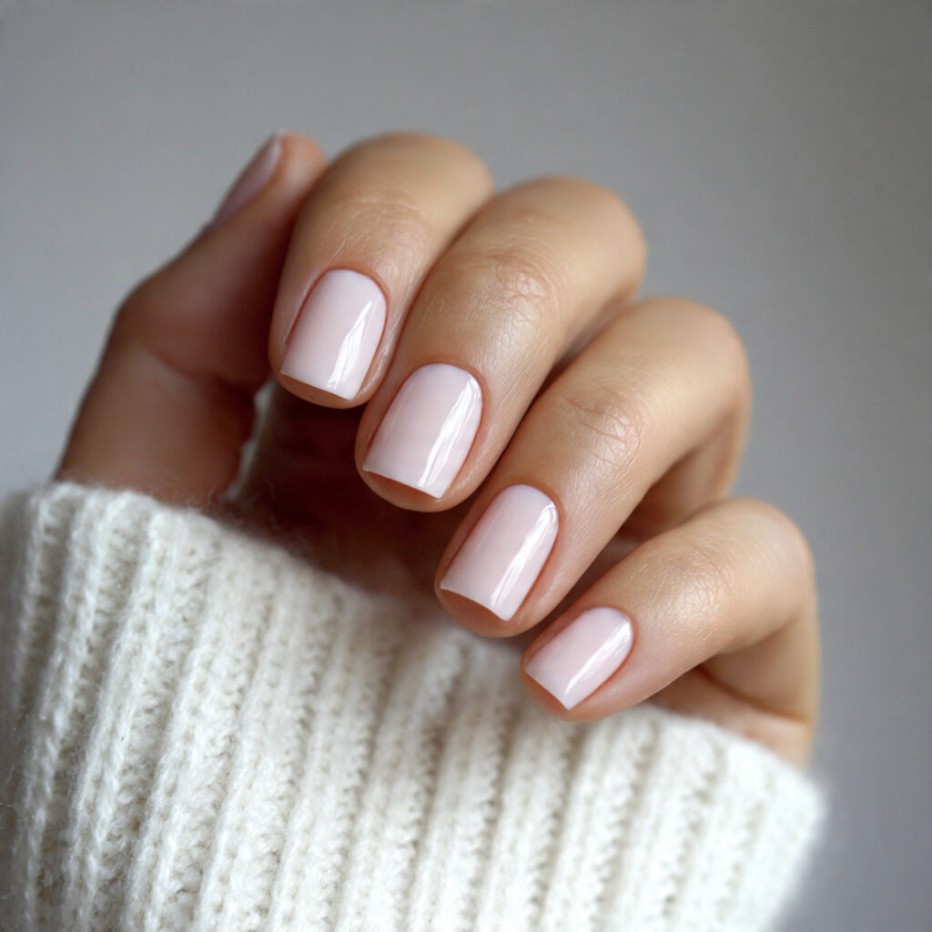 short square nails create a clean and