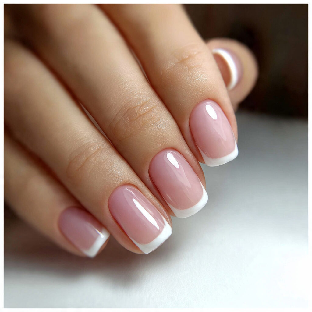 short square nails look clean and tidy