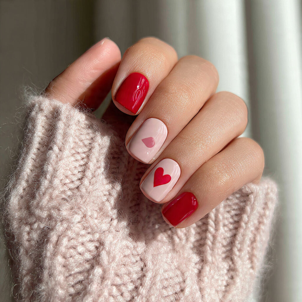short square valentine nails look clean modern