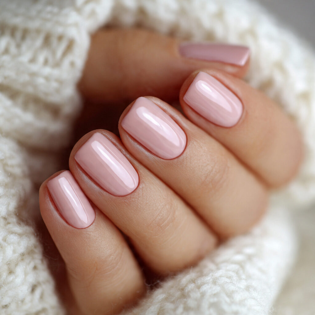 short square winter nails with bases feel 1