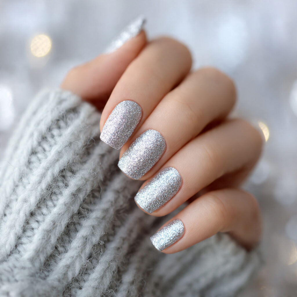silver frost elegance winter nails feel crisp